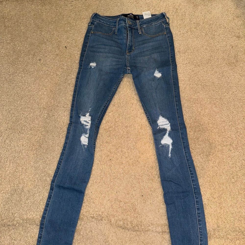 Women's Blue Distressed Jeans